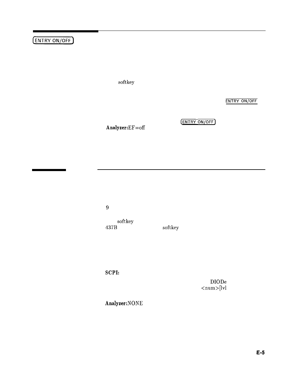 Entry on/off, Ext det cal | HP 8360 User Manual | Page 202 / 508