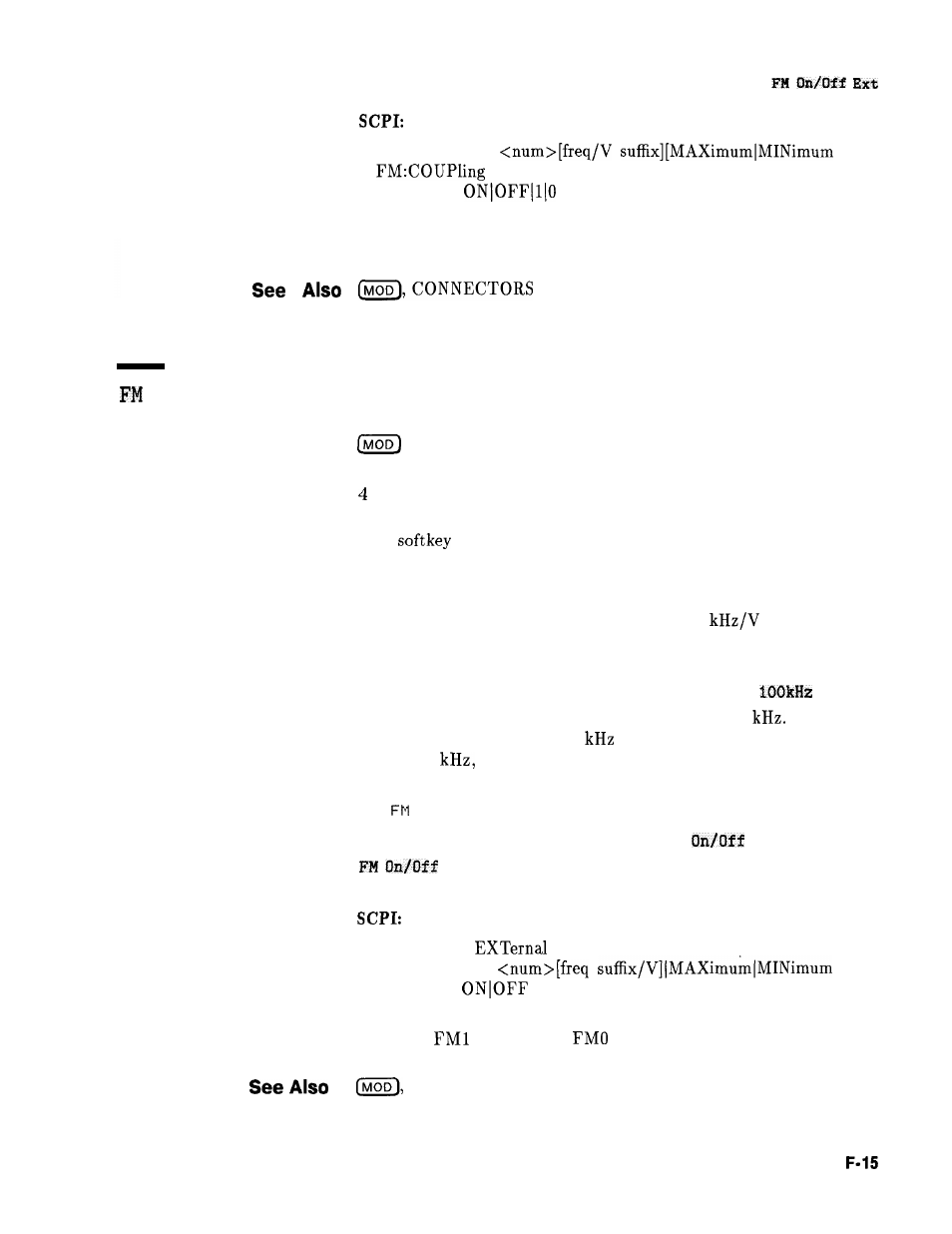 Fm on/off ext, On/off ext | HP 8360 User Manual | Page 217 / 508