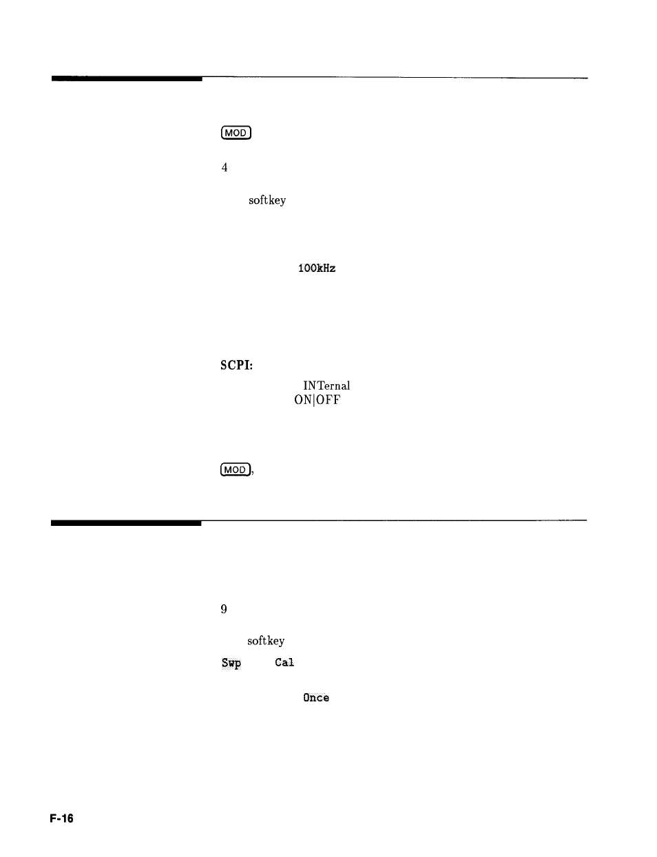 Fm on/off int, Freq cal menu | HP 8360 User Manual | Page 218 / 508