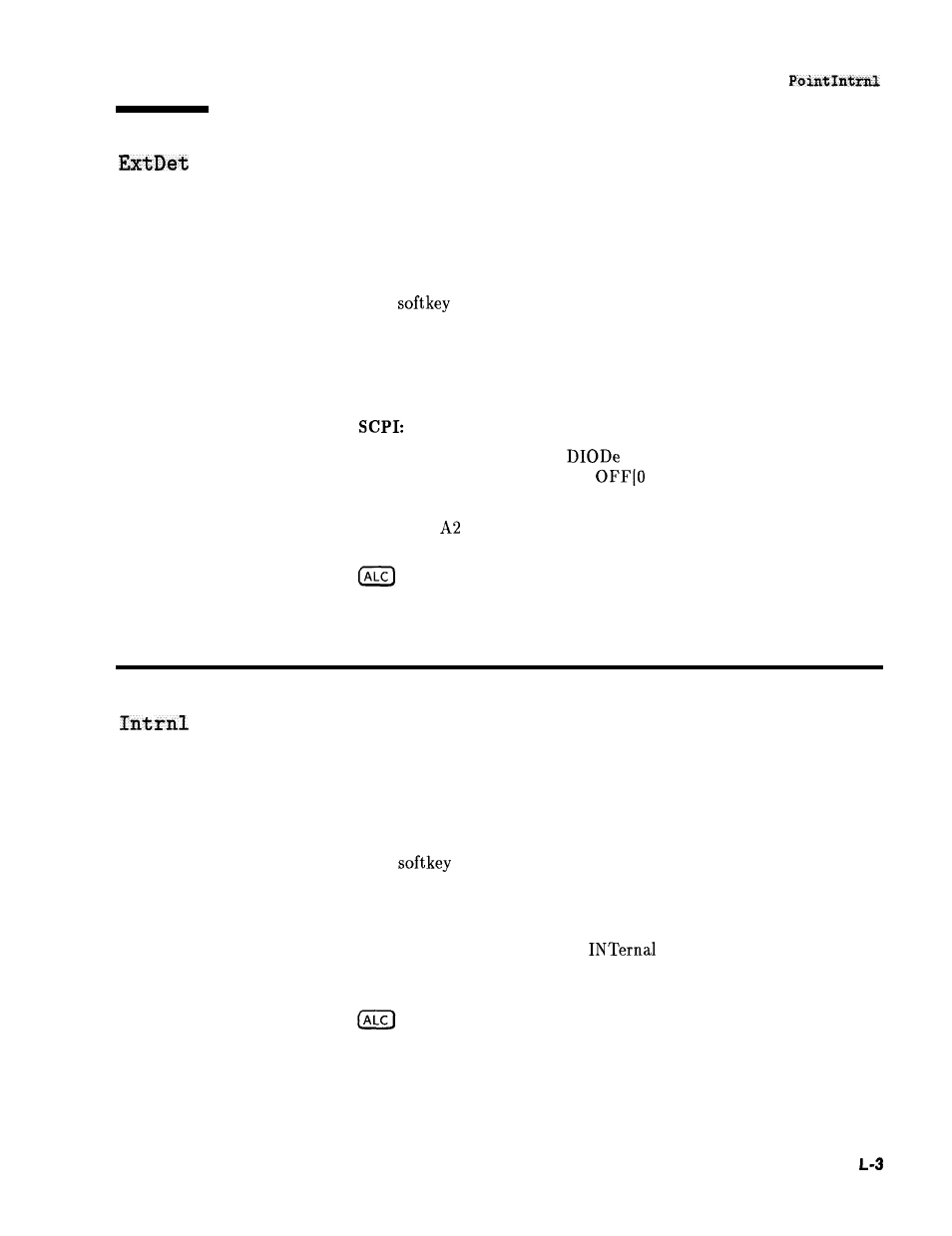 Leveling point extdet, Leveling point intrnl, Leveling point | HP 8360 User Manual | Page 240 / 508