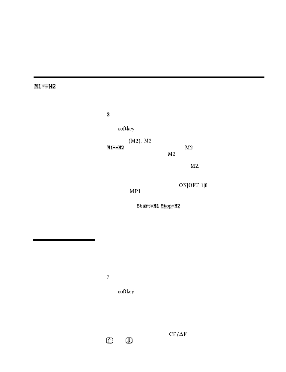 M1--m2 sweep, Manual sweep | HP 8360 User Manual | Page 247 / 508