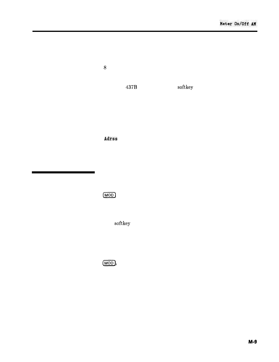 Meter adrs, Meter on/off am | HP 8360 User Manual | Page 255 / 508