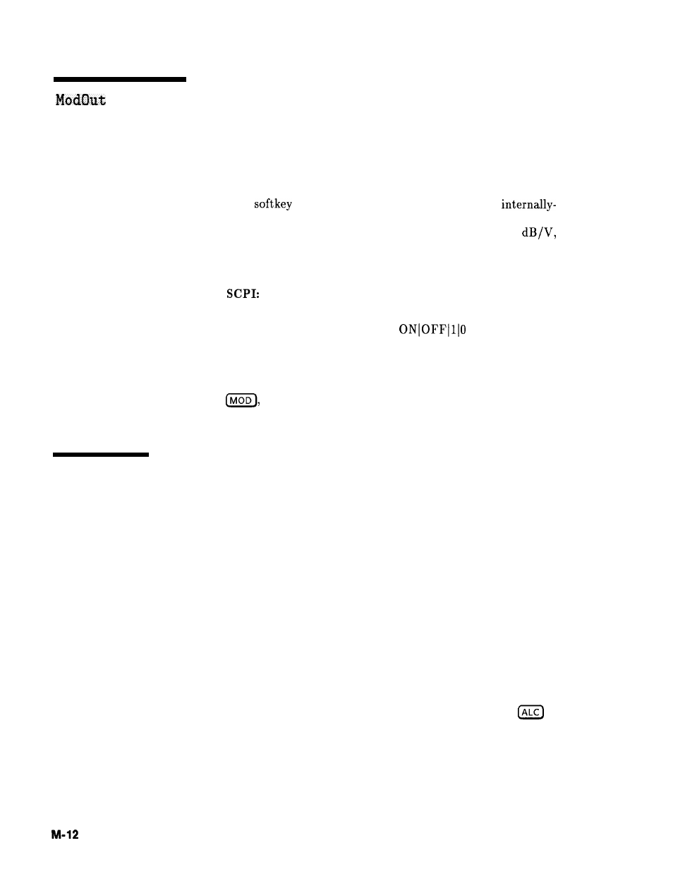 Modout on/off fm, Modulation, General circuit theory | On/off fm, Mod) | HP 8360 User Manual | Page 258 / 508