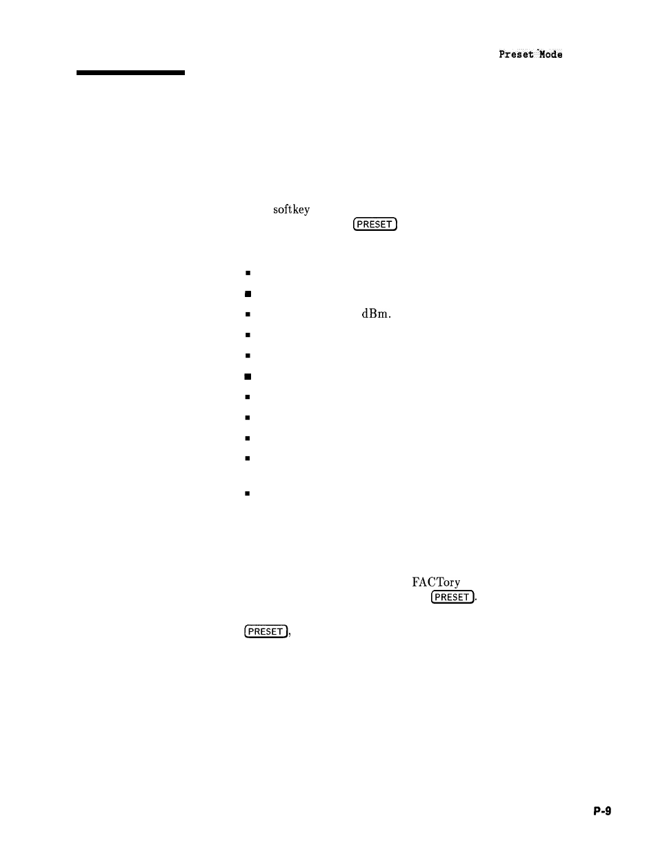 Preset mode factory | HP 8360 User Manual | Page 283 / 508
