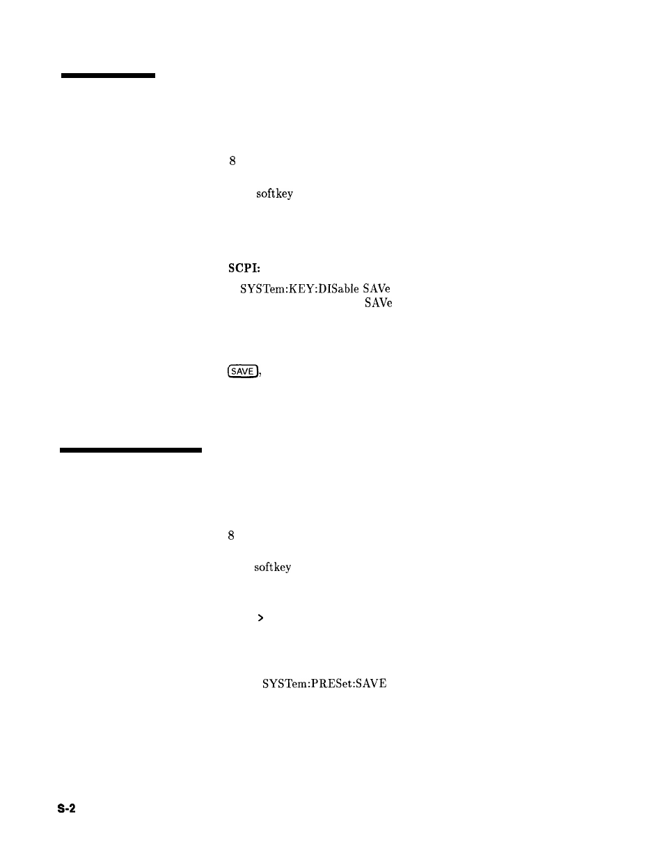 Save lock, Save user preset | HP 8360 User Manual | Page 301 / 508