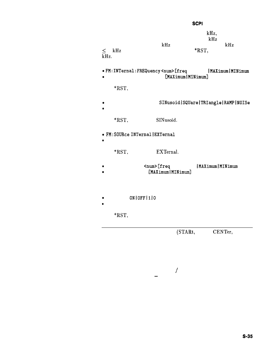 Frequency subsystem | HP 8360 User Manual | Page 333 / 508