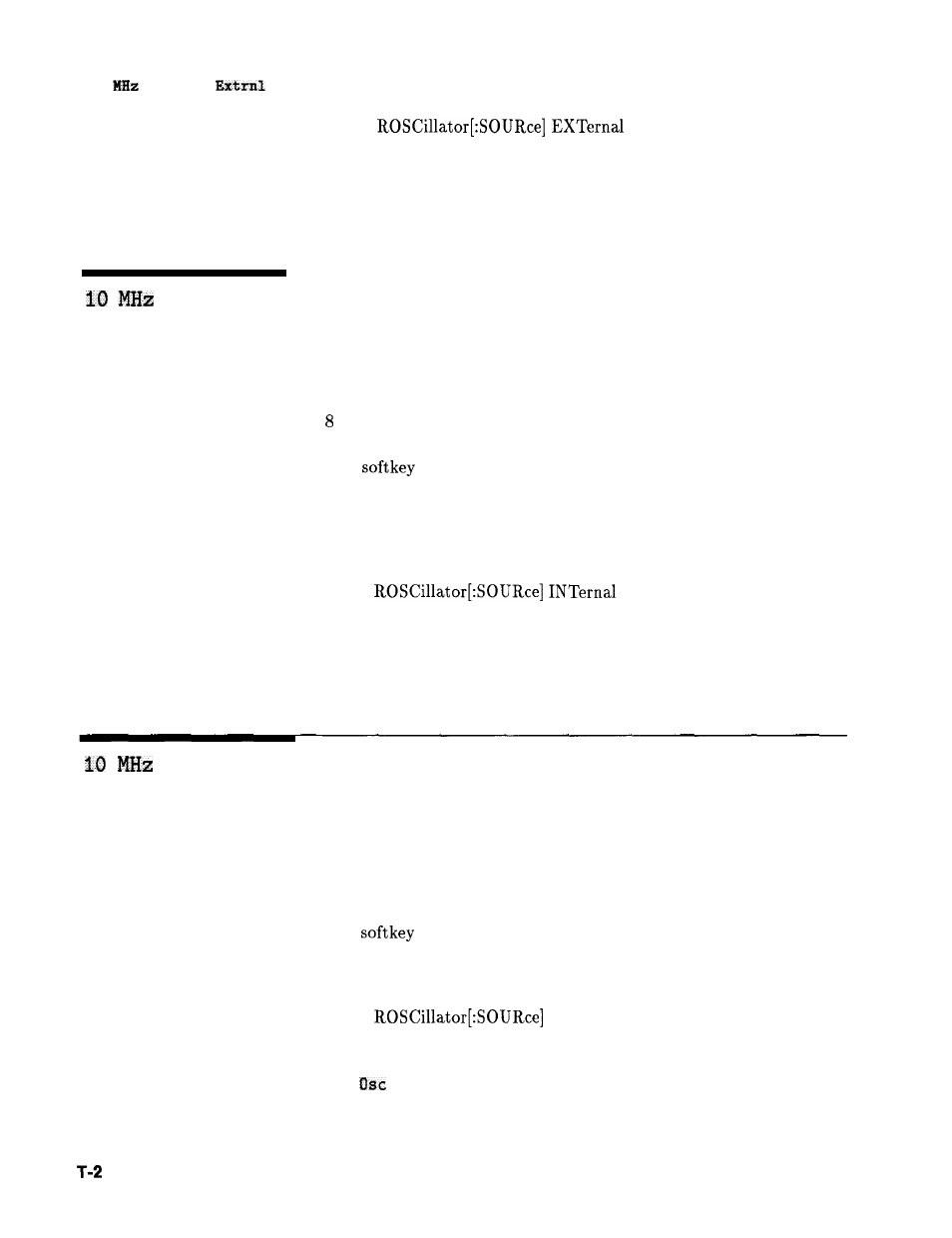 10 mhz freq std intrnl, 10 mhz freq std none, Freq std intrnl | Freq std none | HP 8360 User Manual | Page 378 / 508