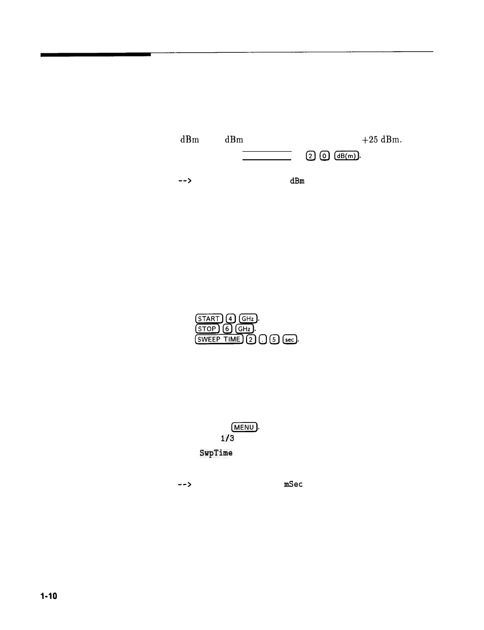 Power level and sweep time operation, Power level operation, Sweep time operation | HP 8360 User Manual | Page 40 / 508