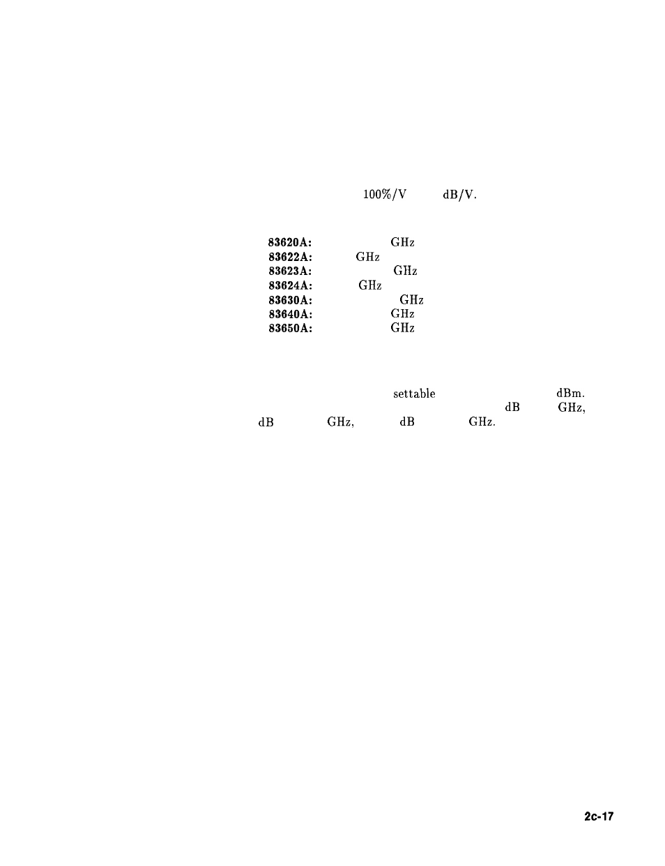 Models, Options | HP 8360 User Manual | Page 423 / 508