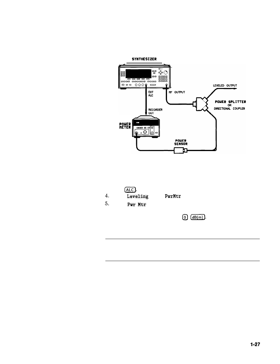 Leveling with power meters, Leveling with power, Meters | Hint | HP 8360 User Manual | Page 57 / 508