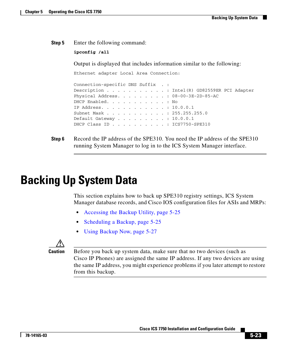 Backing up system data | HP 7750 User Manual | Page 23 / 32