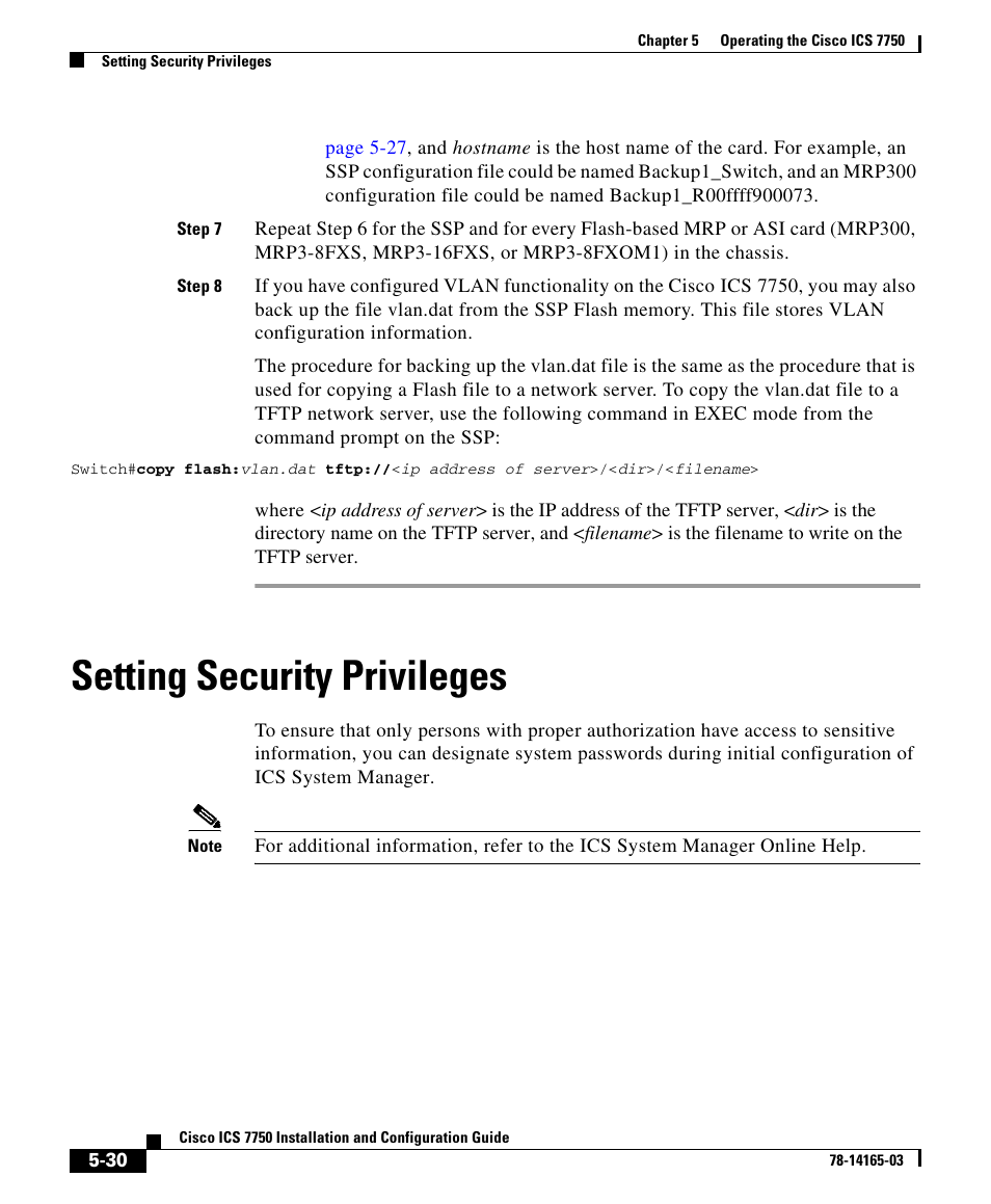 Setting security privileges | HP 7750 User Manual | Page 30 / 32