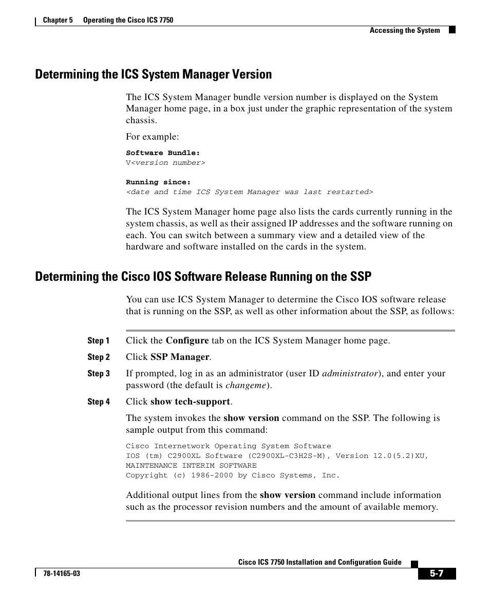 Determining the ics system manager version | HP 7750 User Manual | Page 7 / 32