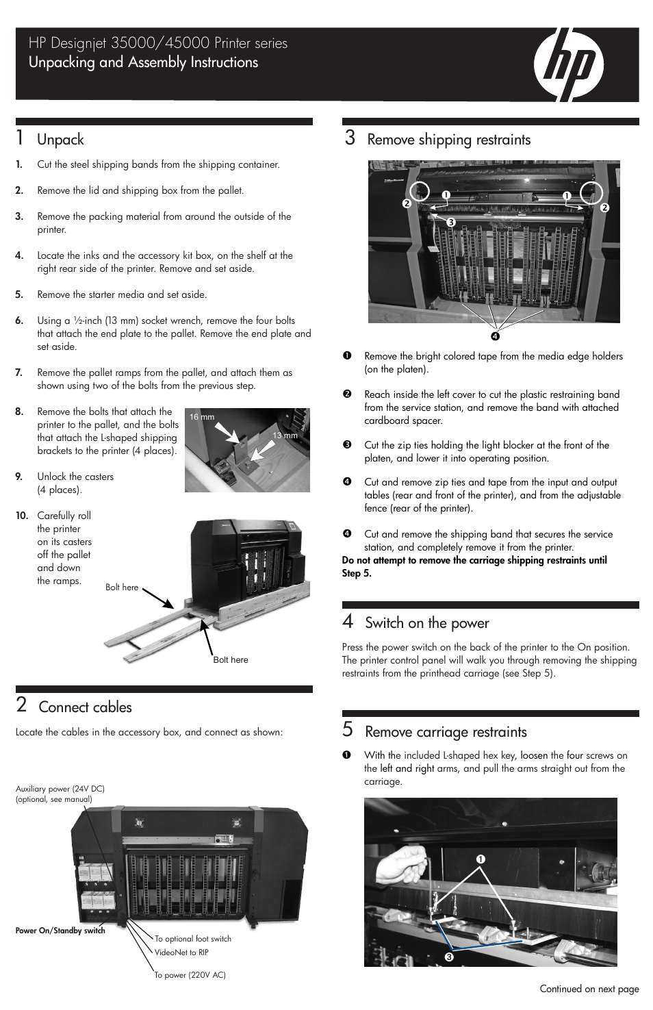 HP 35000 User Manual | 2 pages