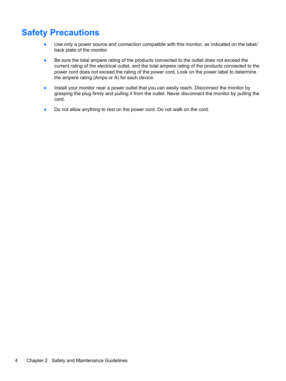 Safety precautions | HP 2010 User Manual | Page 10 / 49