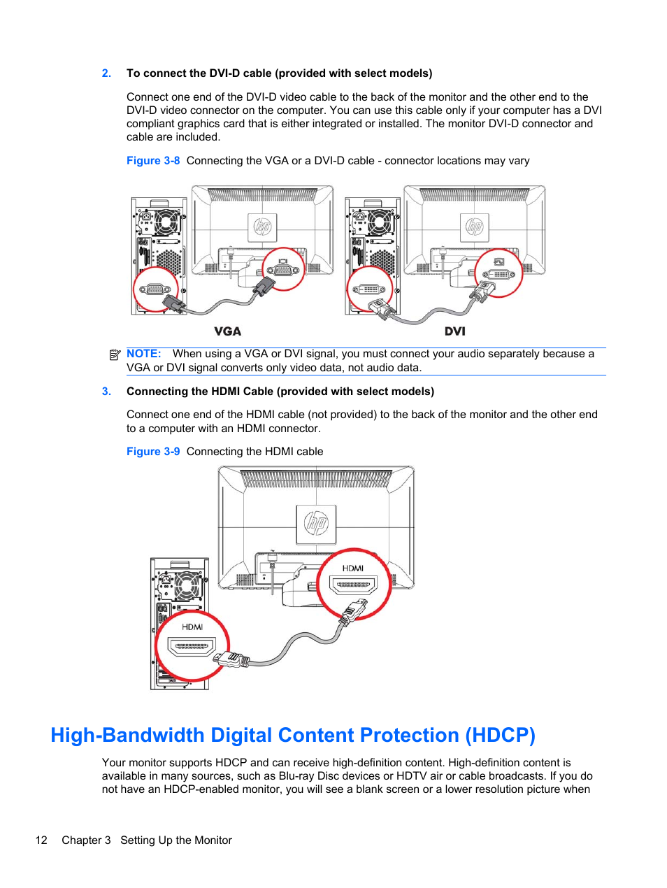 High-bandwidth digital content protection (hdcp) | HP 2010 User Manual | Page 18 / 49