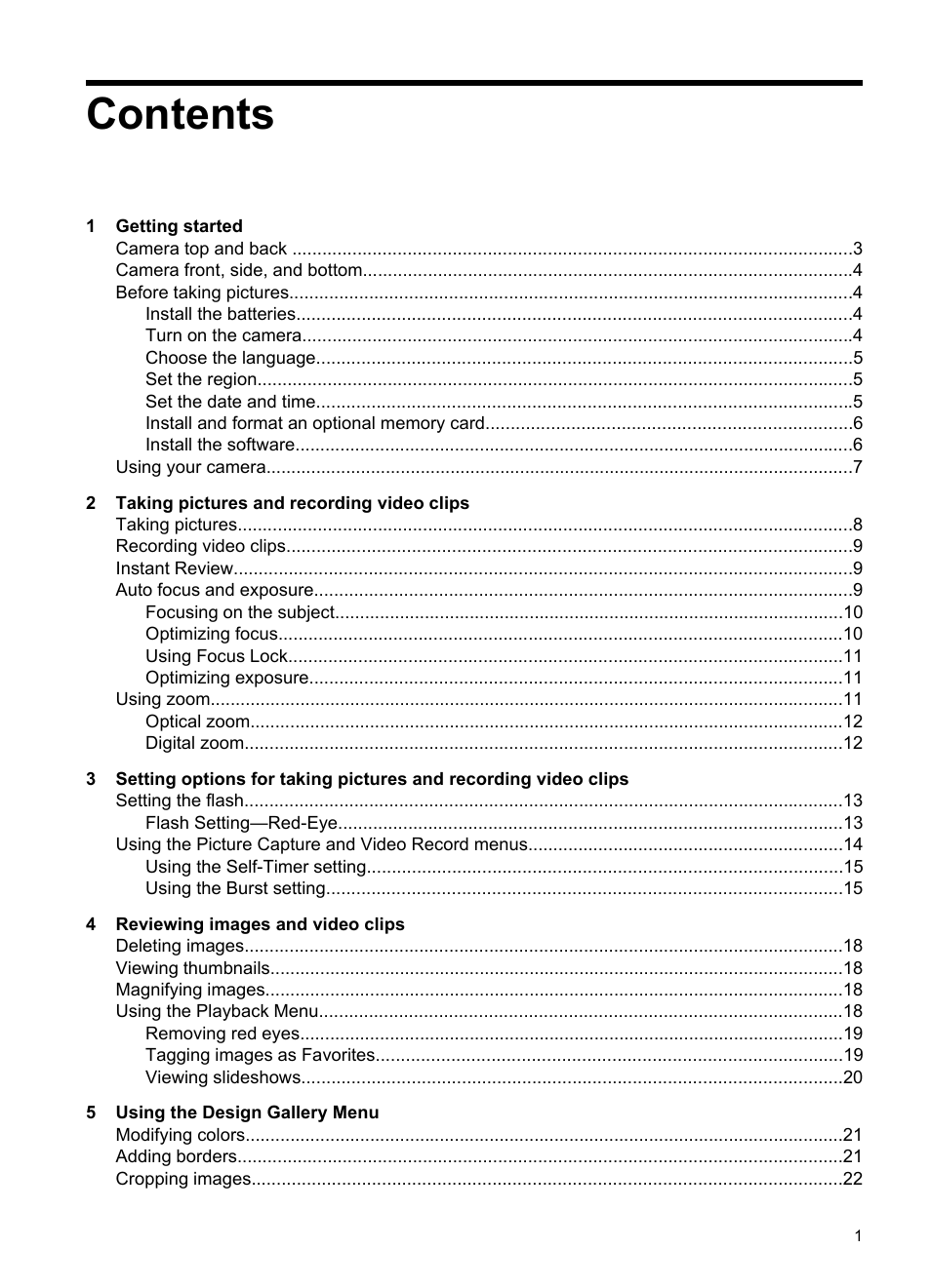 HP Photosmart Mz60 Series User Manual | Page 3 / 48