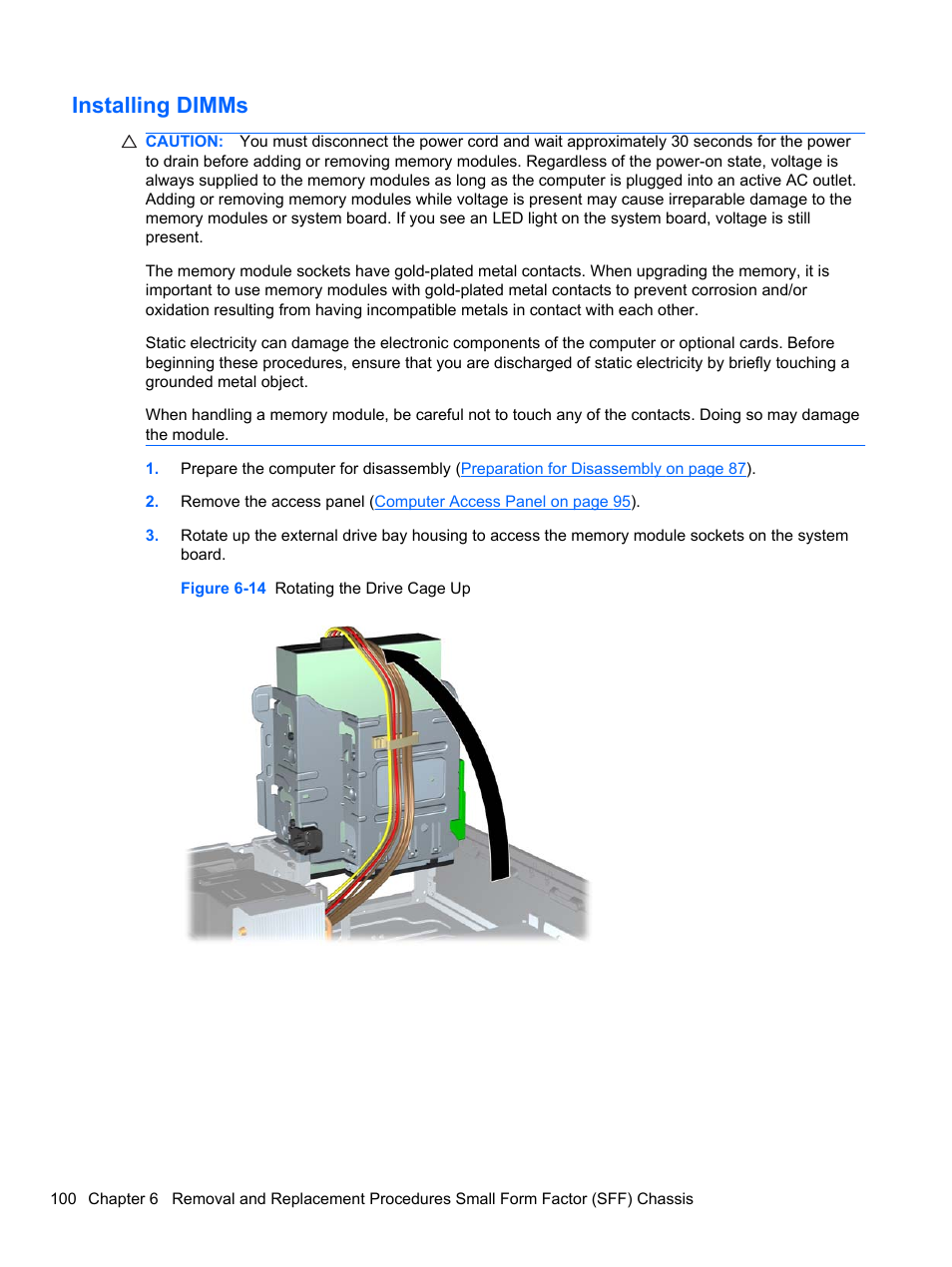 Installing dimms | HP 8080 ELITE BUSINESS User Manual | Page 112 / 284