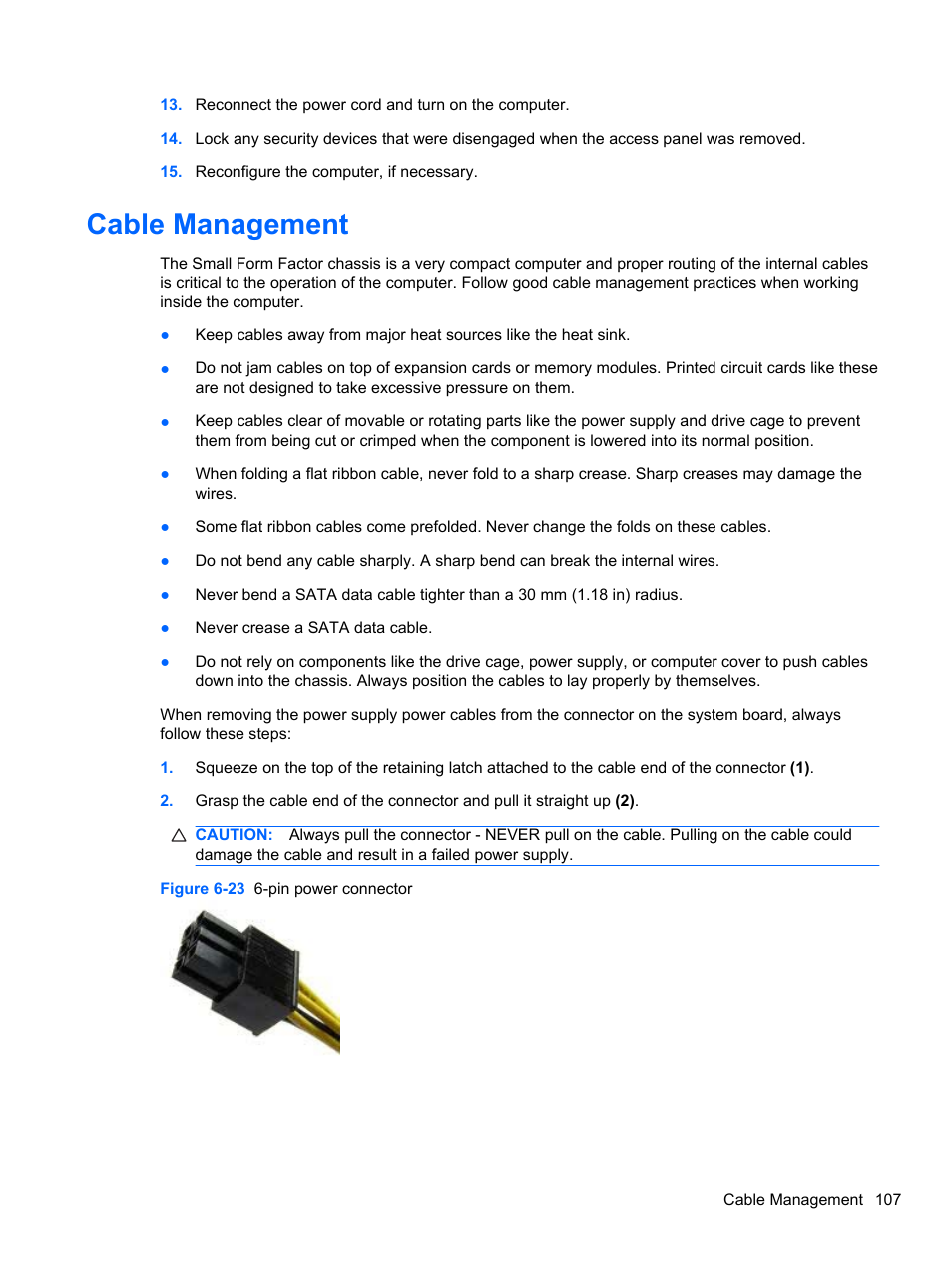 Cable management | HP 8080 ELITE BUSINESS User Manual | Page 119 / 284
