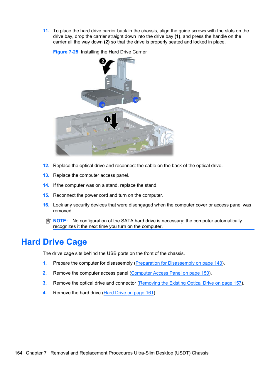 Hard drive cage | HP 8080 ELITE BUSINESS User Manual | Page 176 / 284