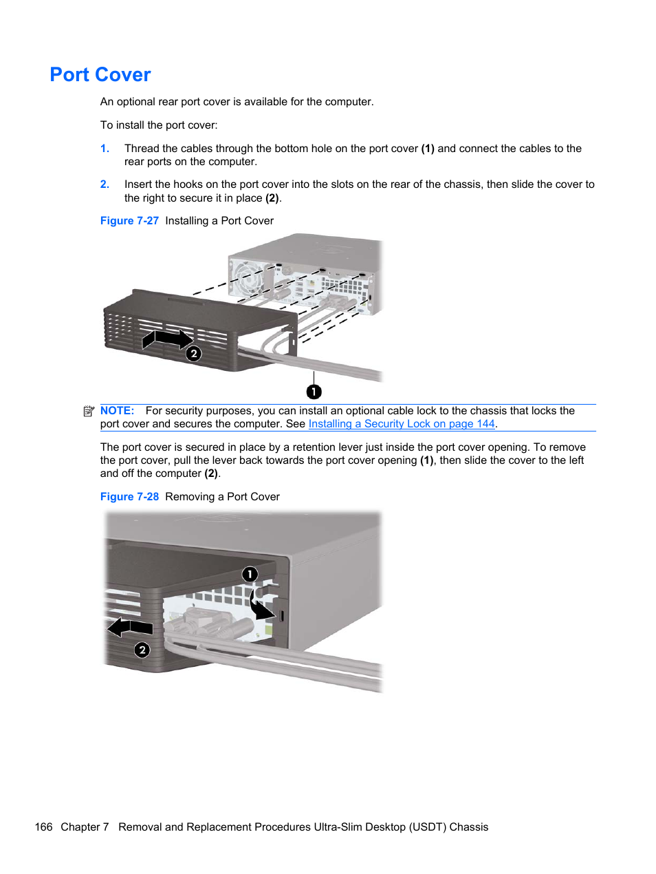 Port cover | HP 8080 ELITE BUSINESS User Manual | Page 178 / 284