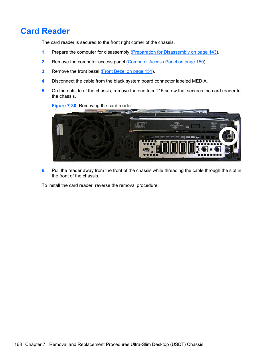 Card reader | HP 8080 ELITE BUSINESS User Manual | Page 180 / 284