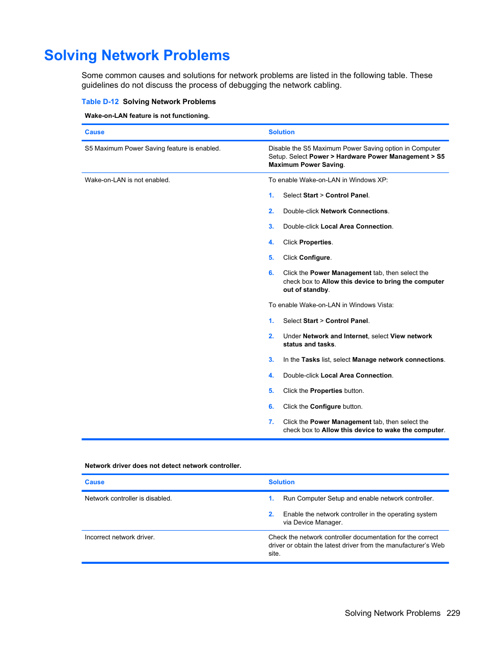 Solving network problems | HP 8080 ELITE BUSINESS User Manual | Page 241 / 284