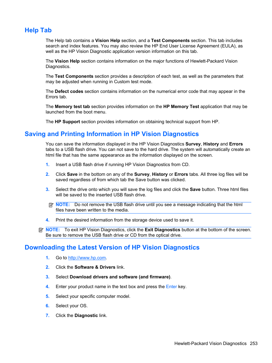 Help tab | HP 8080 ELITE BUSINESS User Manual | Page 265 / 284