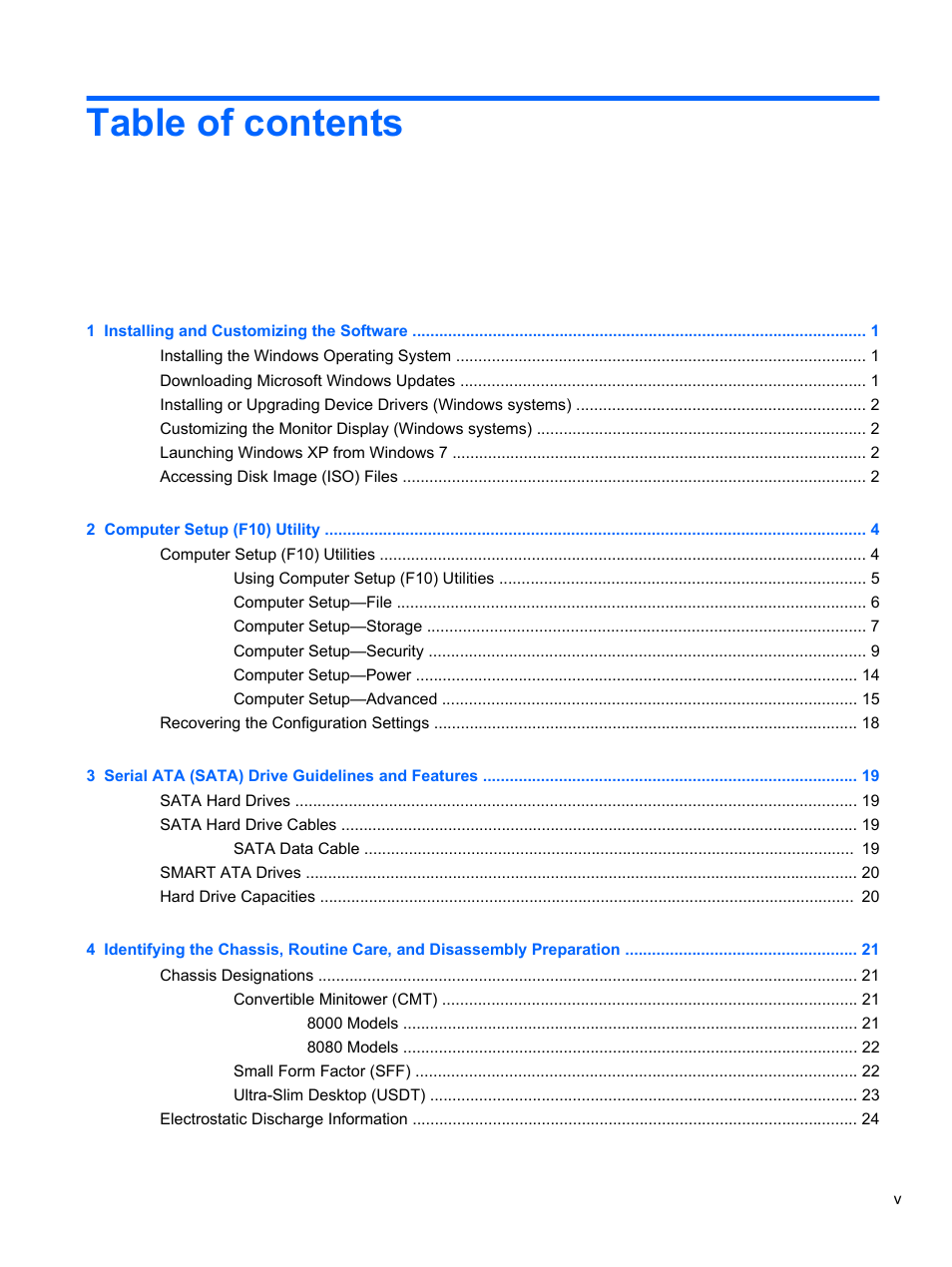HP 8080 ELITE BUSINESS User Manual | Page 5 / 284