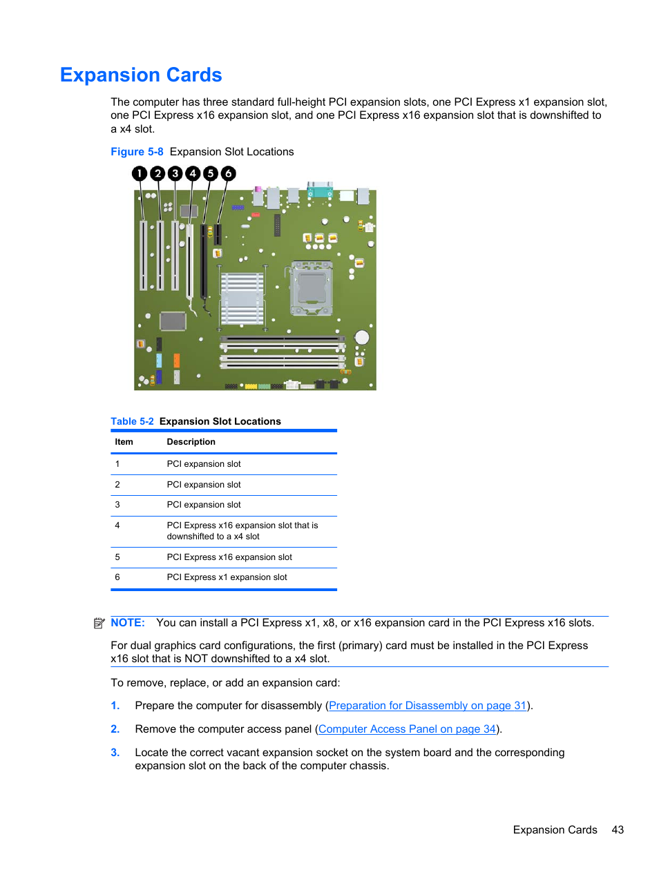 Expansion cards | HP 8080 ELITE BUSINESS User Manual | Page 55 / 284