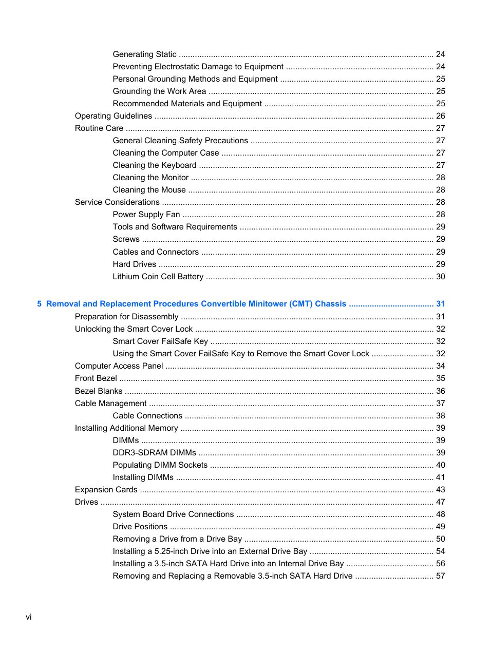 HP 8080 ELITE BUSINESS User Manual | Page 6 / 284