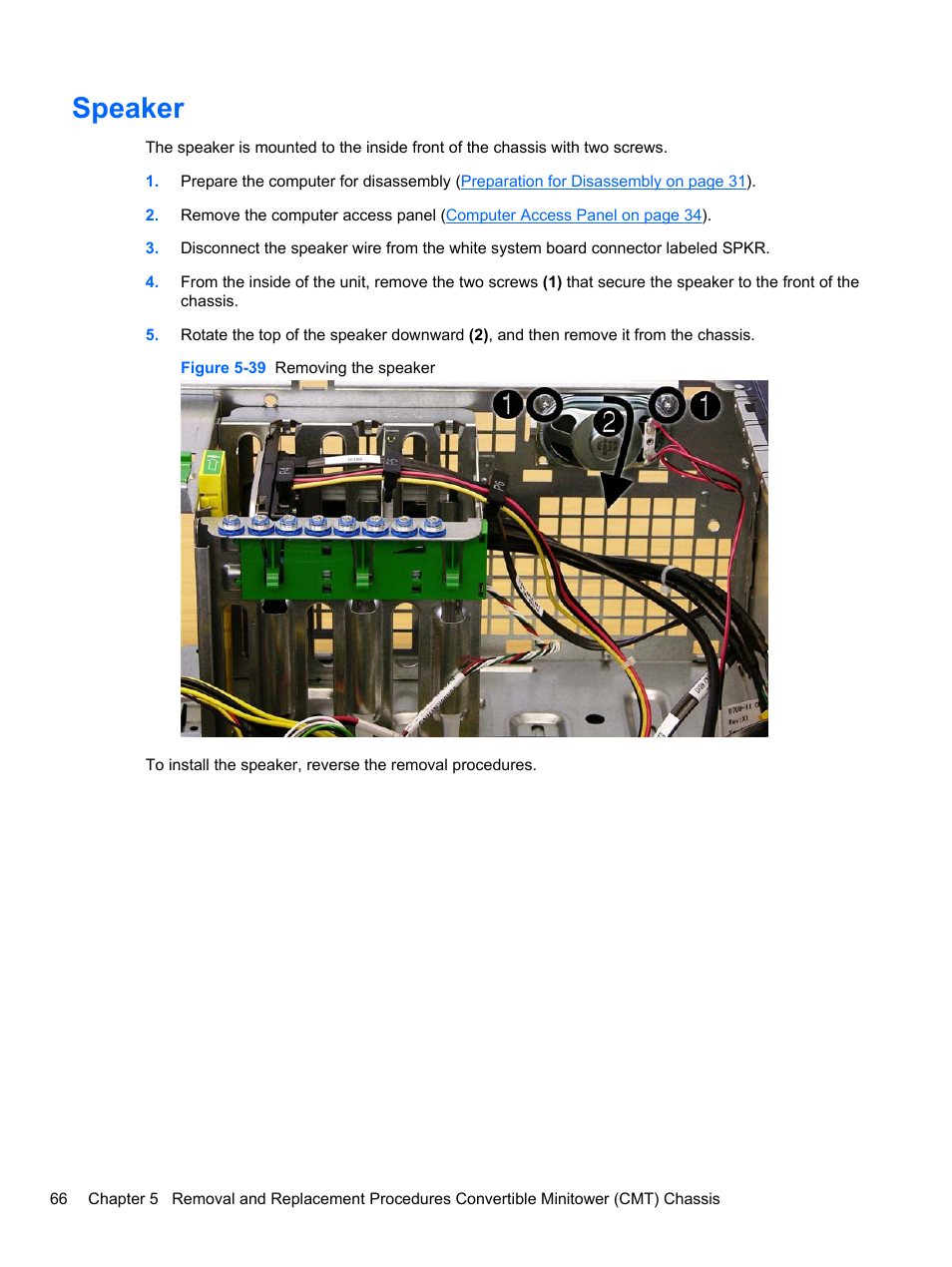 Speaker | HP 8080 ELITE BUSINESS User Manual | Page 78 / 284