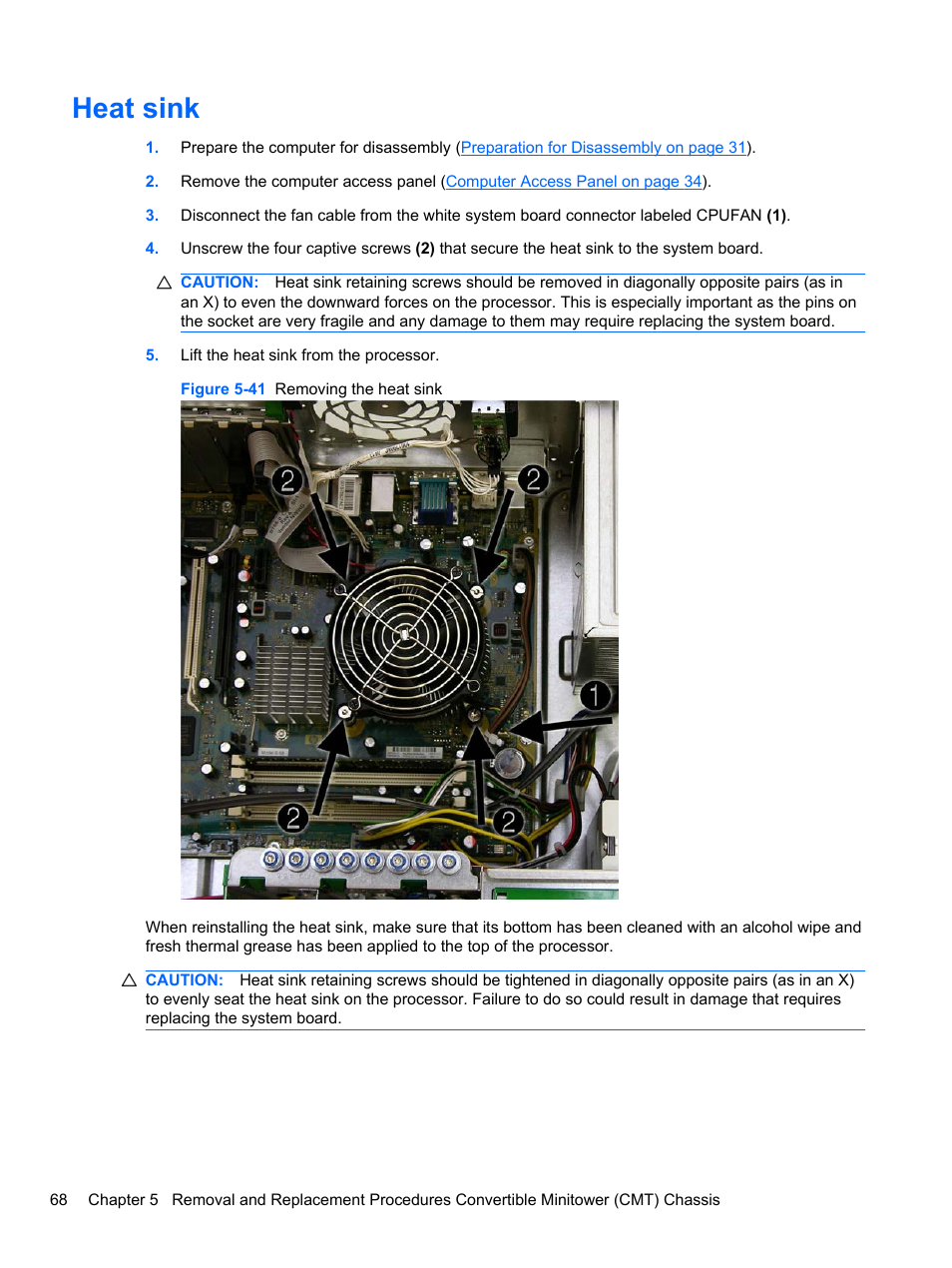 Heat sink | HP 8080 ELITE BUSINESS User Manual | Page 80 / 284