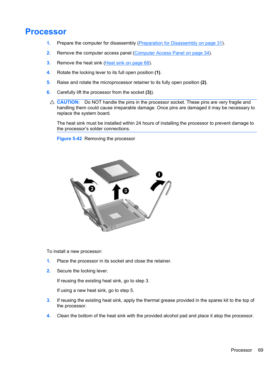 Processor | HP 8080 ELITE BUSINESS User Manual | Page 81 / 284