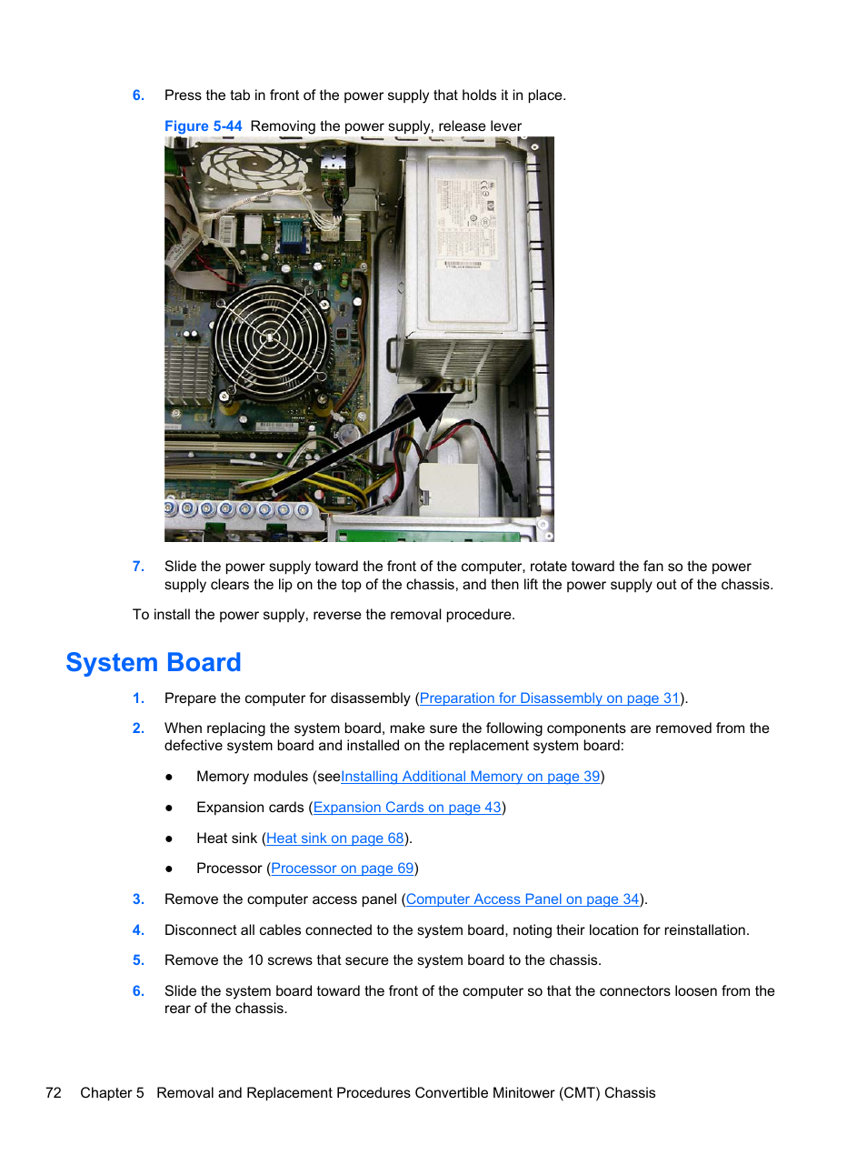 System board | HP 8080 ELITE BUSINESS User Manual | Page 84 / 284