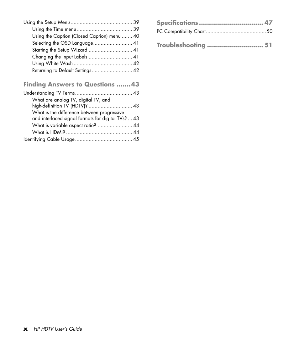 HP PL4272N User Manual | Page 10 / 198