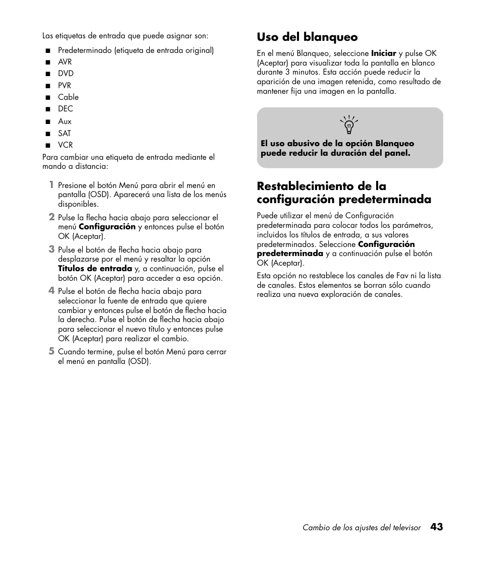 Uso del blanqueo | HP PL4272N User Manual | Page 185 / 198