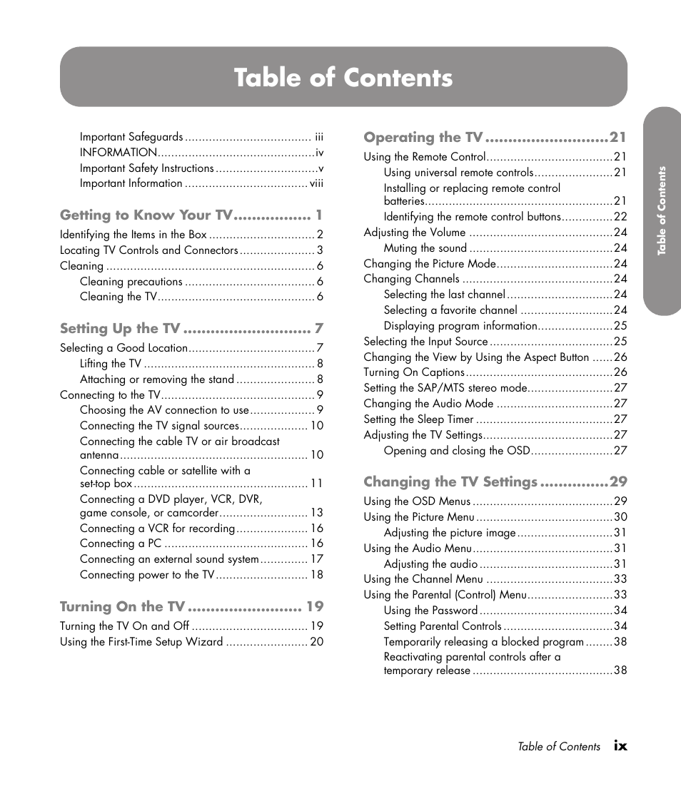 HP PL4272N User Manual | Page 9 / 198