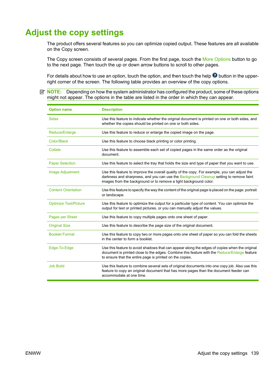 Adjust the copy settings | HP CM3530 User Manual | Page 153 / 302