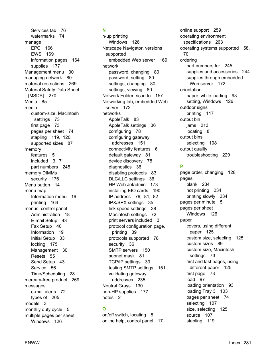 HP CM3530 User Manual | Page 295 / 302