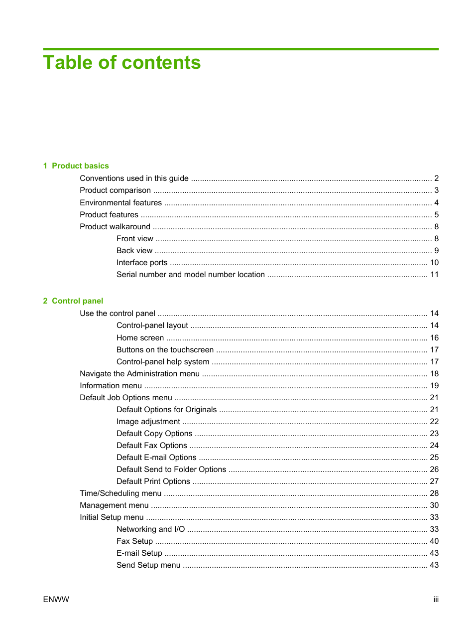 HP CM3530 User Manual | Page 5 / 302