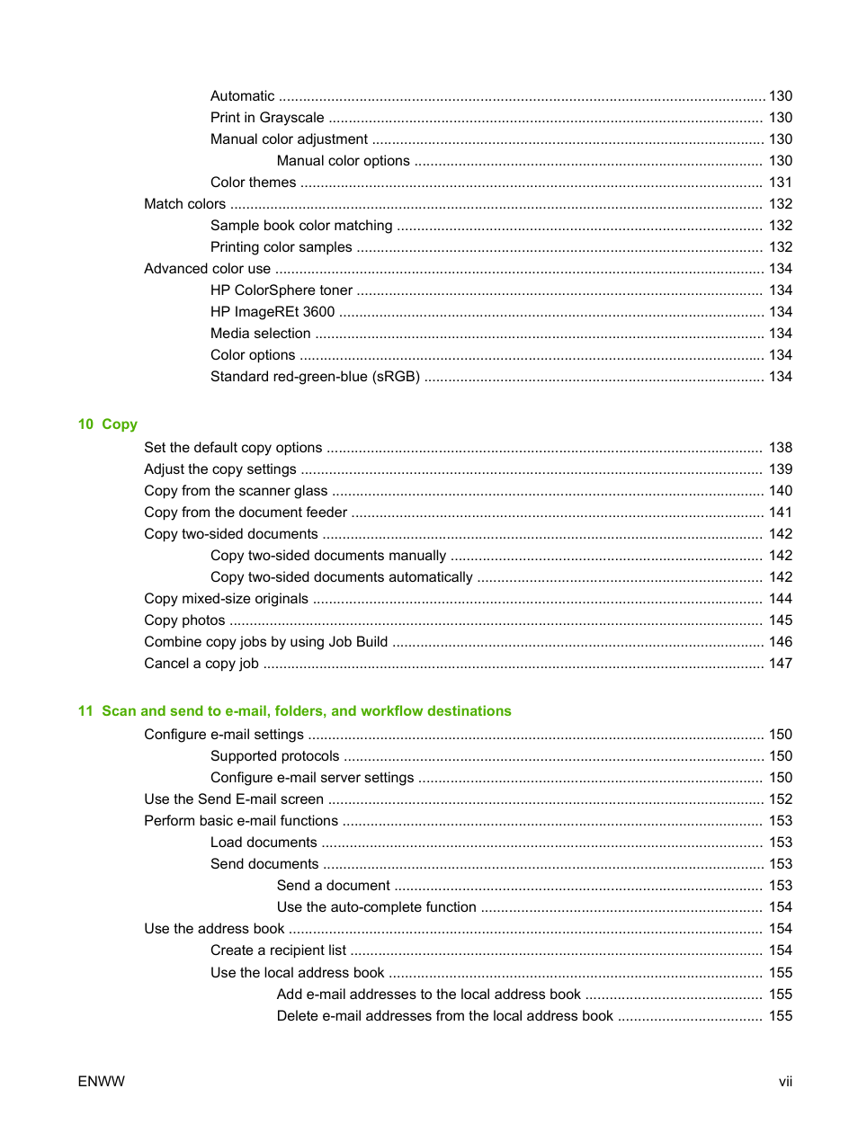HP CM3530 User Manual | Page 9 / 302