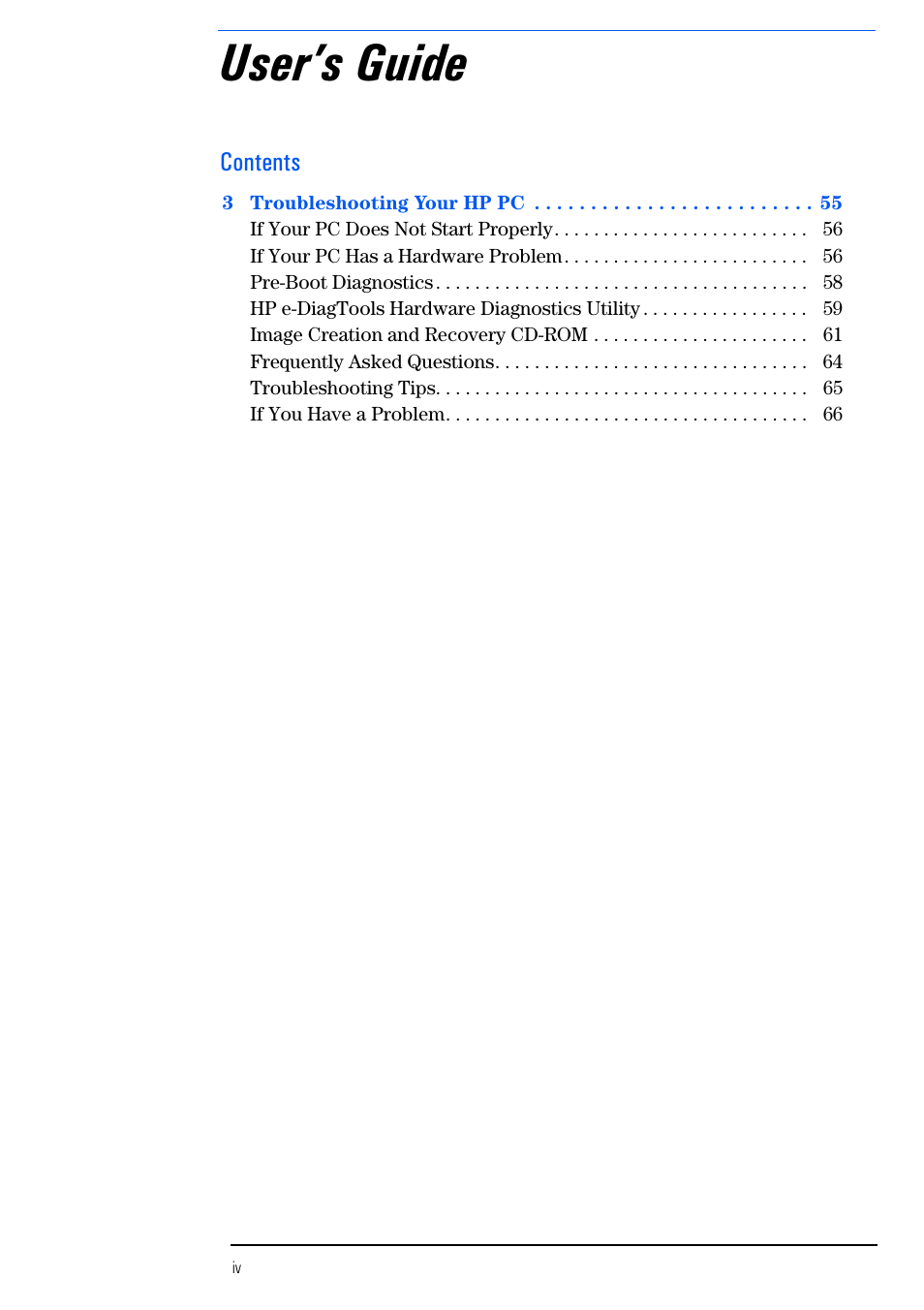 HP VECTRA VL800 User Manual | Page 4 / 72