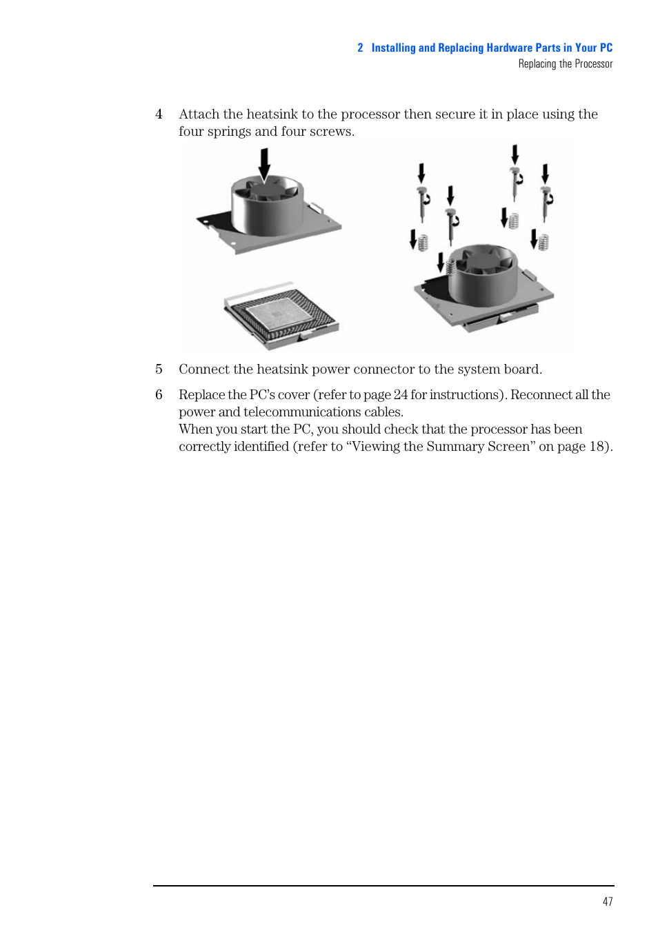 HP VECTRA VL800 User Manual | Page 47 / 72