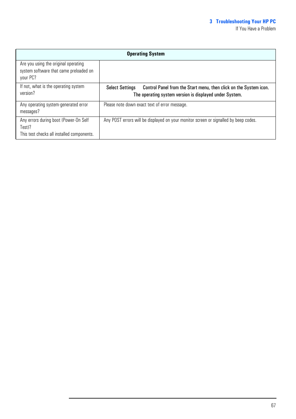 HP VECTRA VL800 User Manual | Page 67 / 72