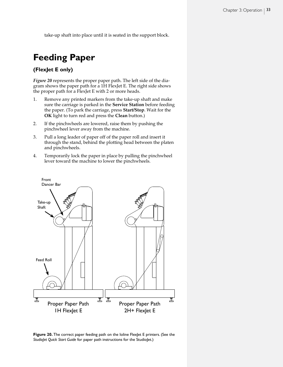 Feeding paper | HP StudioJet User Manual | Page 31 / 71