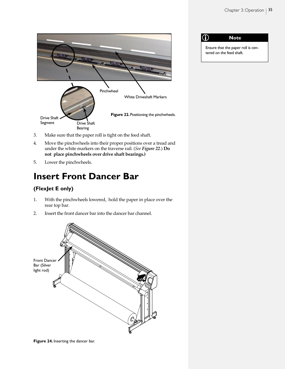 Insert front dancer bar | HP StudioJet User Manual | Page 33 / 71
