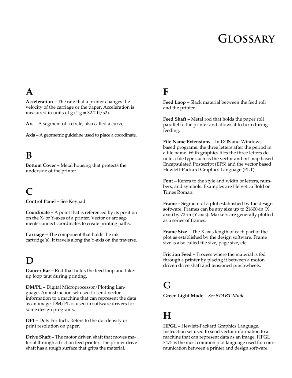 Glossary | HP StudioJet User Manual | Page 61 / 71