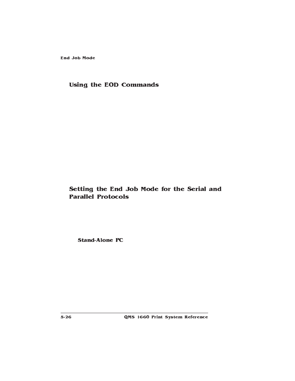 Using the eod commands | HP QMS 1660 User Manual | Page 126 / 306