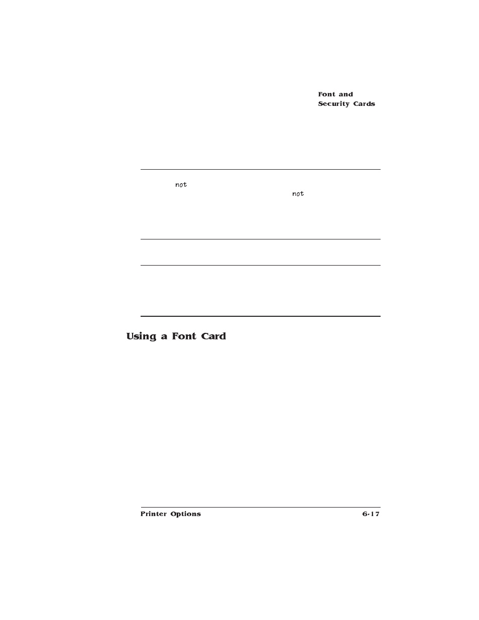 Using a font card | HP QMS 1660 User Manual | Page 155 / 306